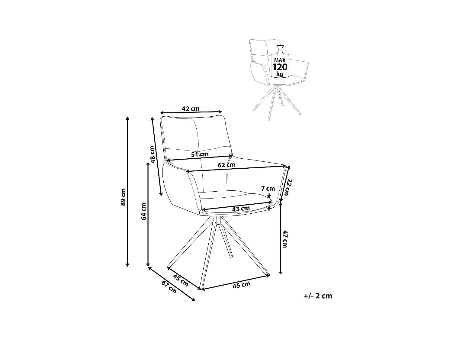 Chaise de salle à manger CORBIE Tissu Vert menthe