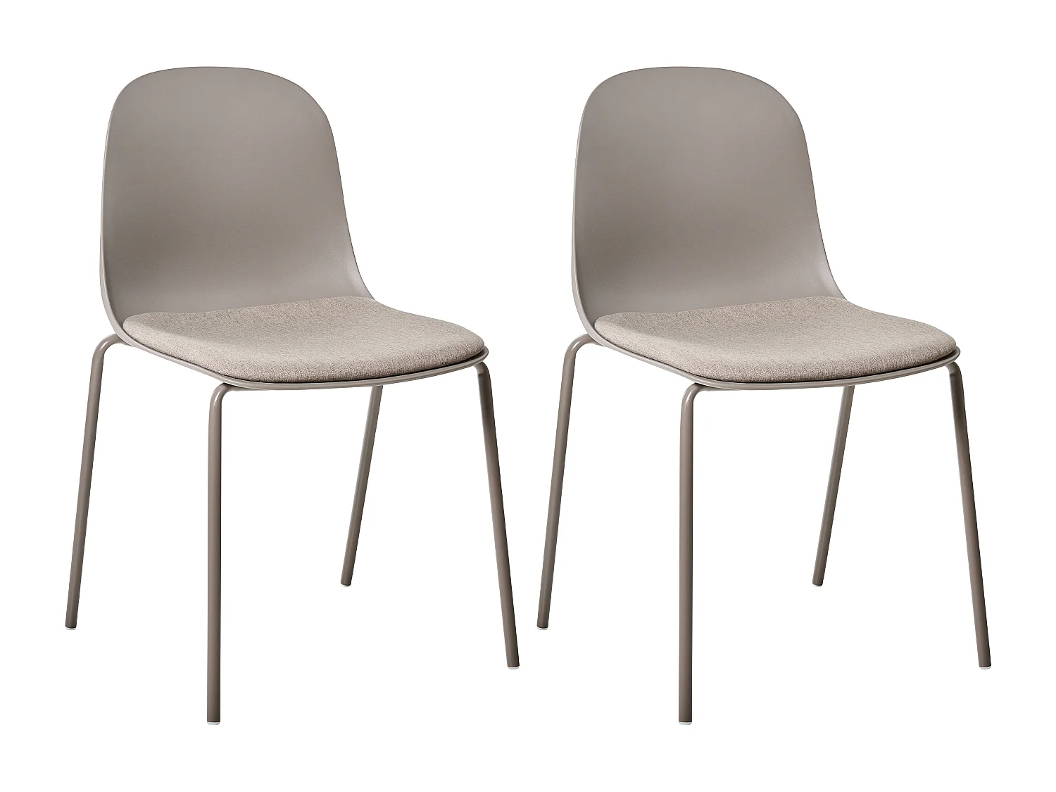 Lot de 2 chaises de conférence DORR Taupe