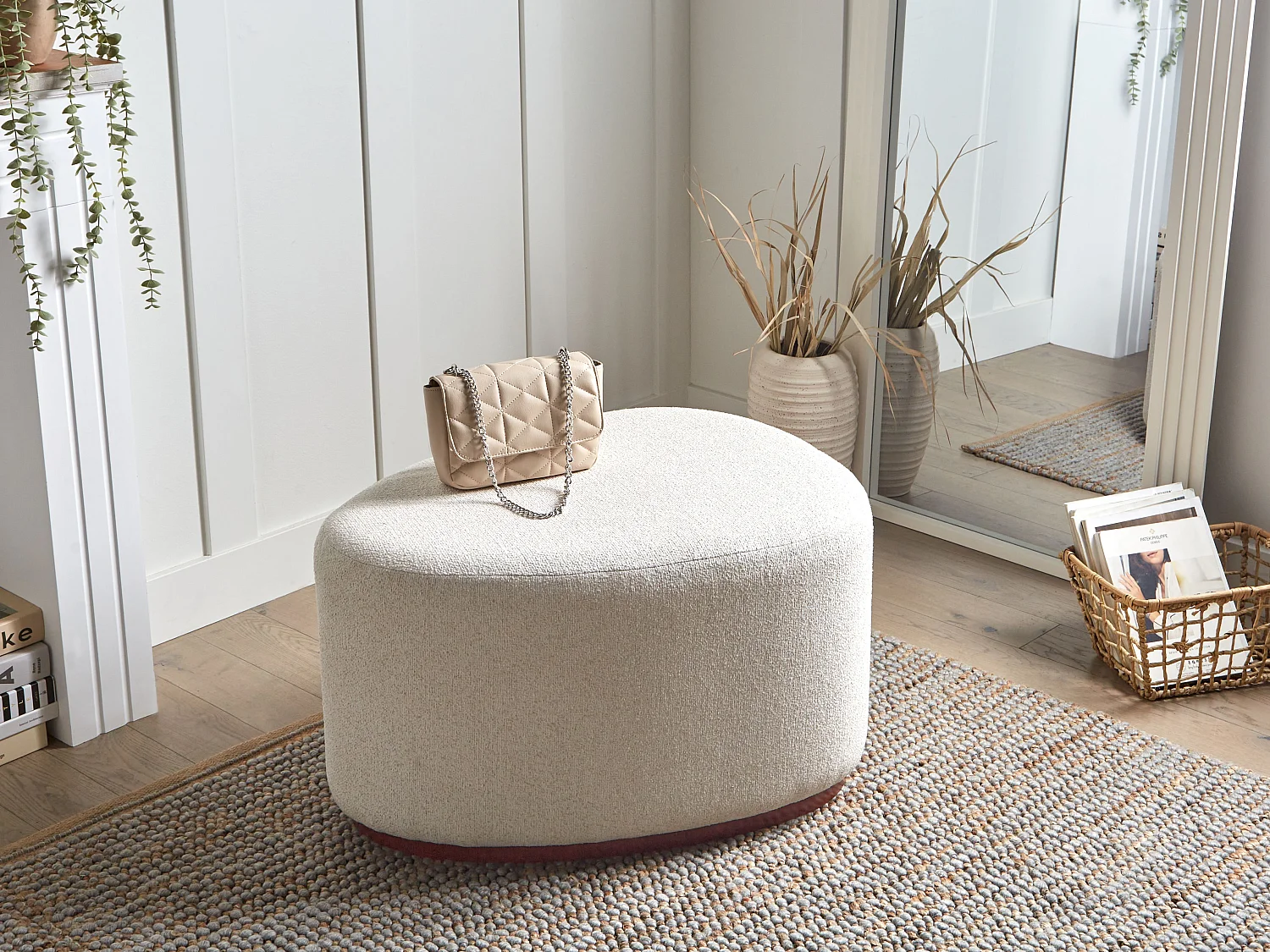 Pouf SACO Tissu Beige clair