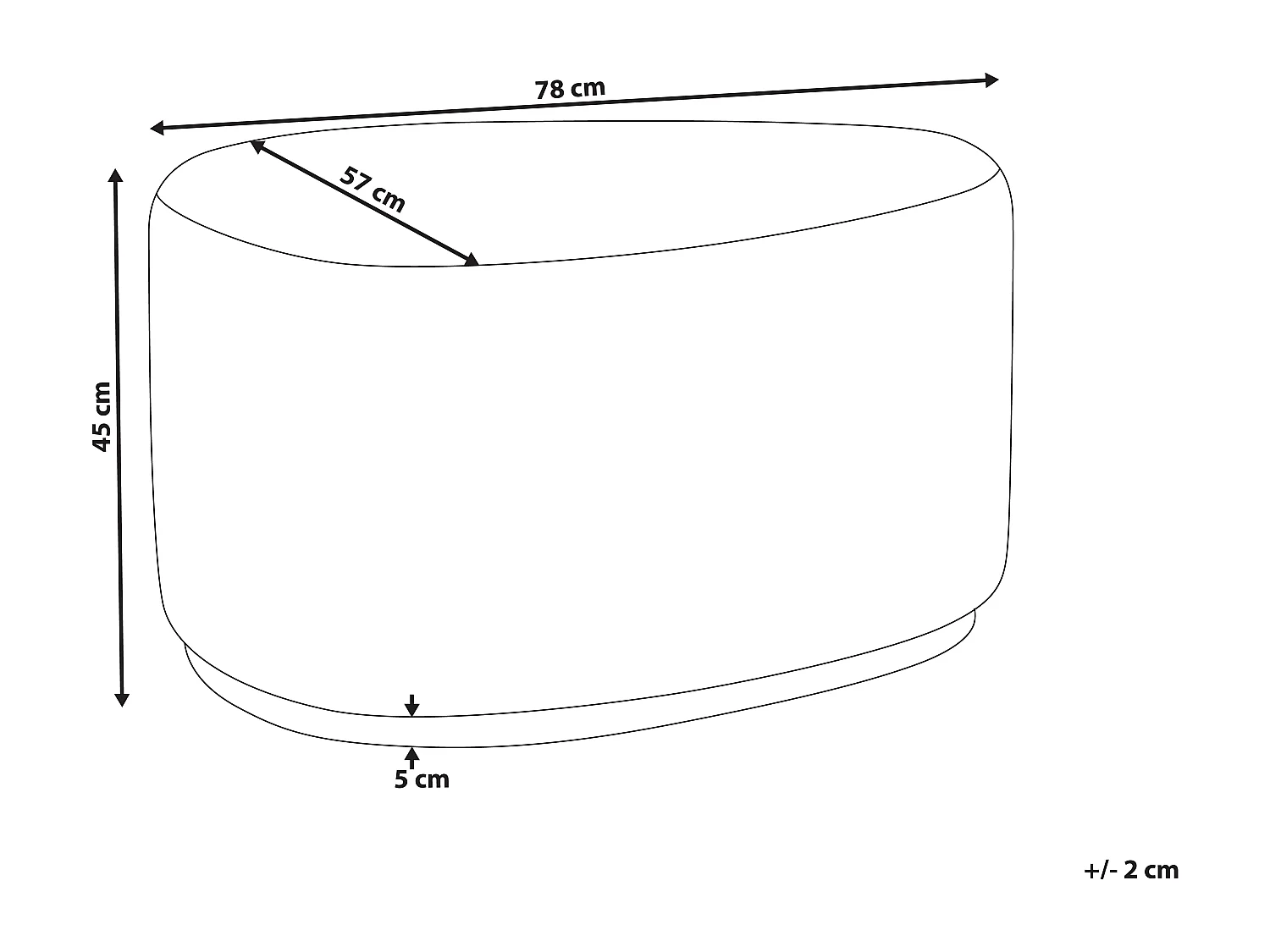 Pouf SACO Tissu Beige clair