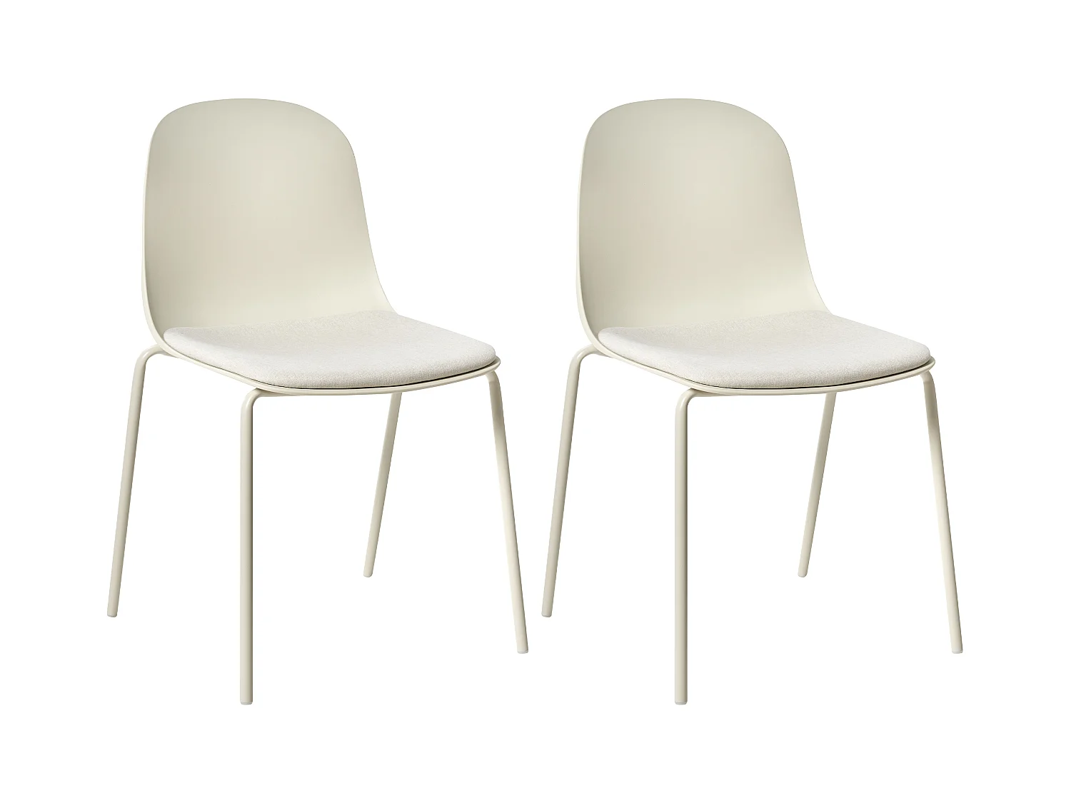 Lot de 2 chaises de conférence DORR Beige clair