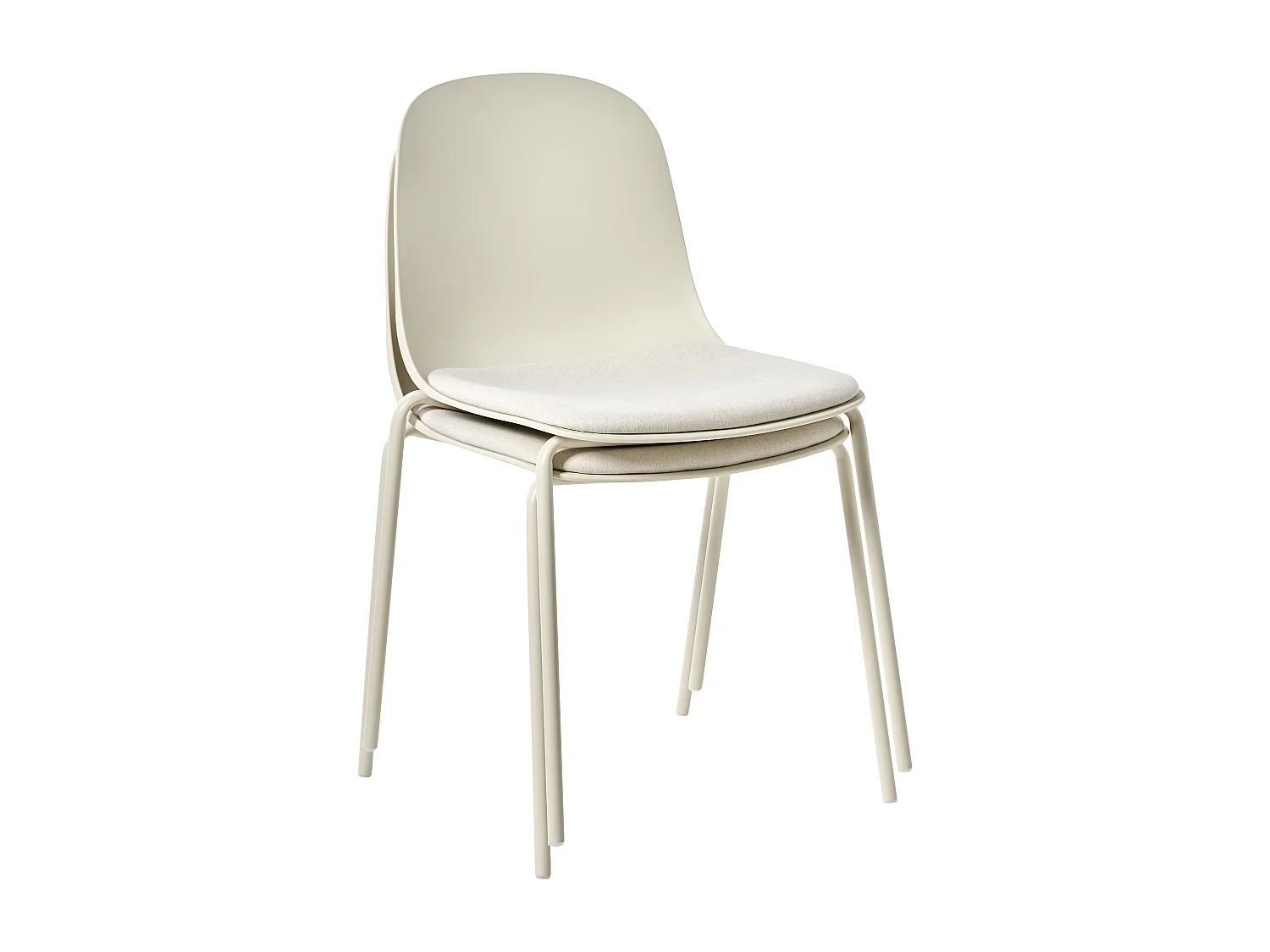 Lot de 2 chaises de conférence DORR Beige clair