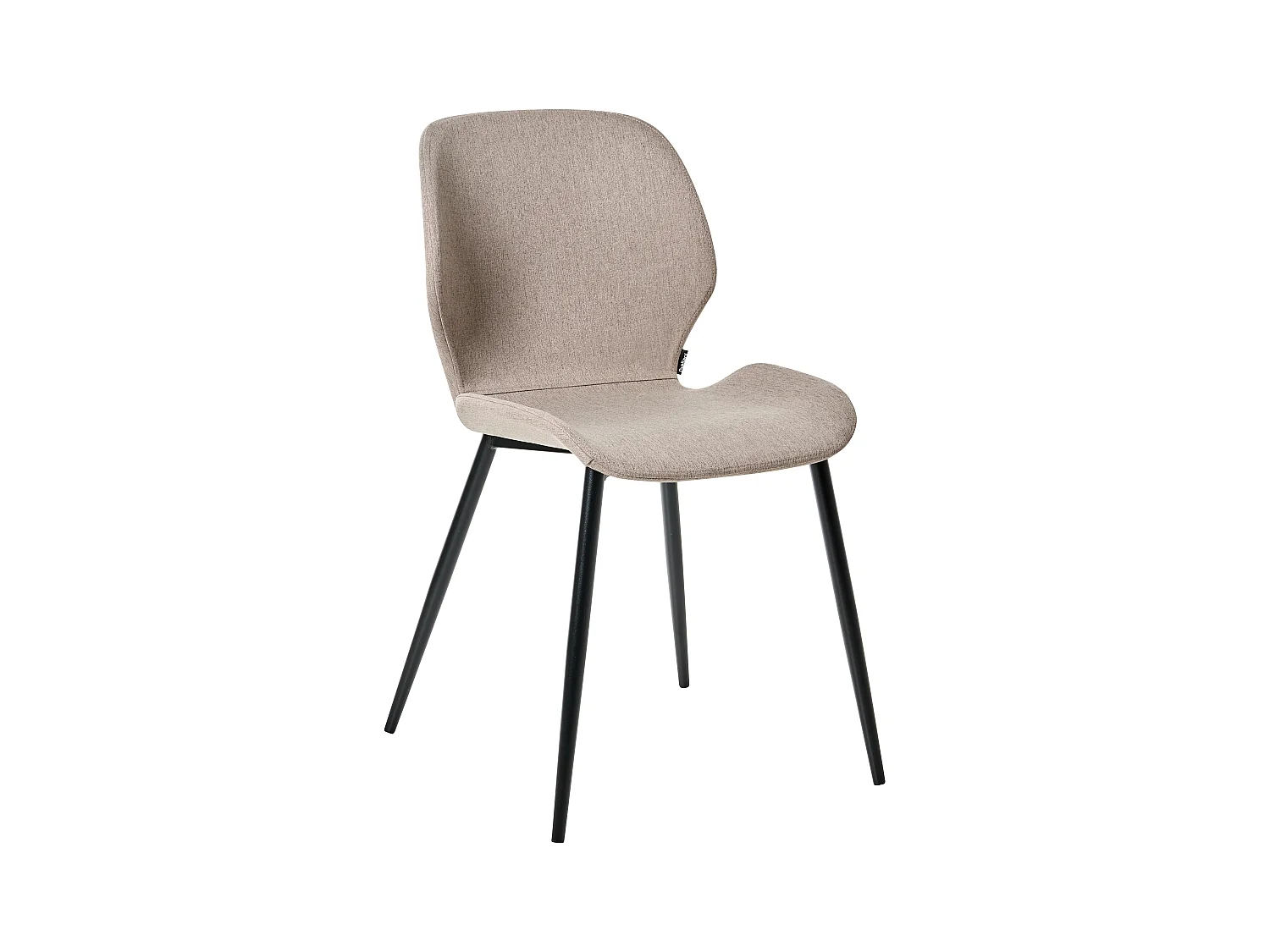 Lot de 2 chaises de conférence HOLLAND Tissu Taupe