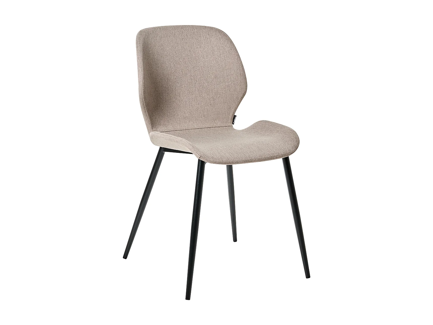 Lot de 2 chaises de conférence HOLLAND Tissu Taupe