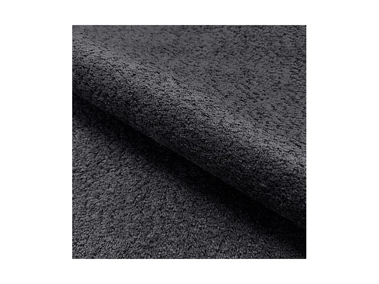 Emporius Lit Rembourré 140 x 200 cm avec Rangement Palermo - Lit Double 140x200, tissu bouclé Noir (Anthology 19)