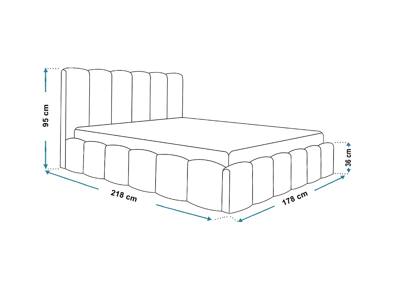 Emporius Lit Rembourré 160 x 200 cm avec Rangement Palermo - Lit Double 160x200, tissu bouclé Brun (Anthology 5)