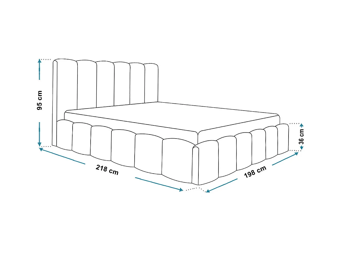 Emporius Lit Rembourré 180 x 200 cm avec Rangement Palermo - Lit Double 180x200, tissu bouclé Brun (Anthology 5)