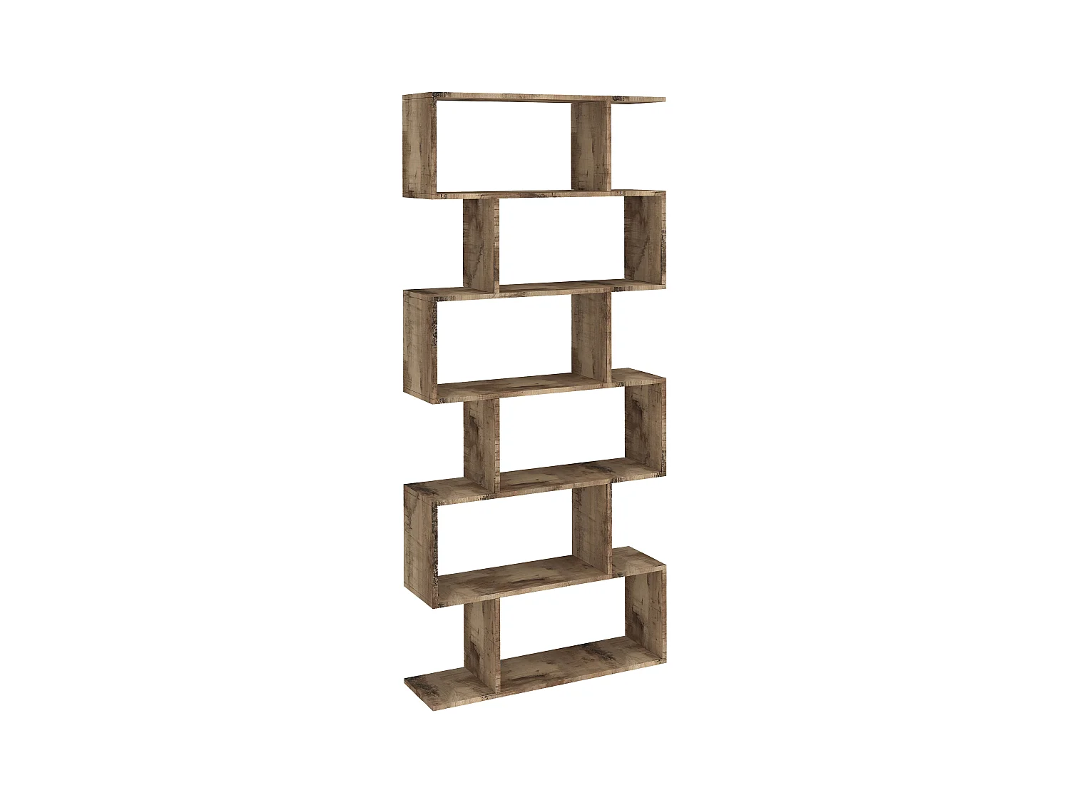 Libreria Calli L 80 x P 24.6 x H 192 cm acero pereira, portata per ripiano 5 kg