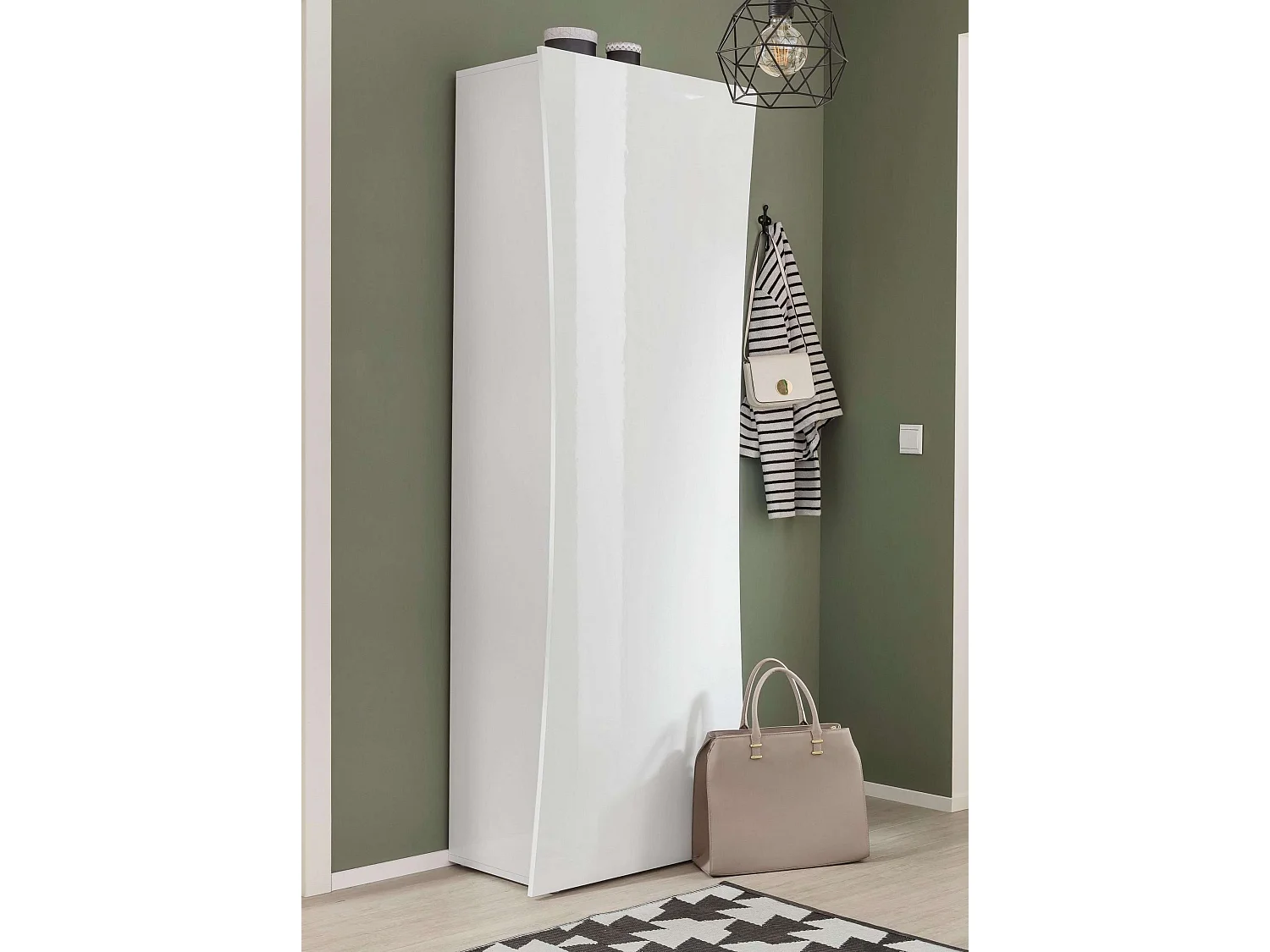 Bibliothèque colonne à 6 étagères design moderne chambre et bureau Calli Ardesia