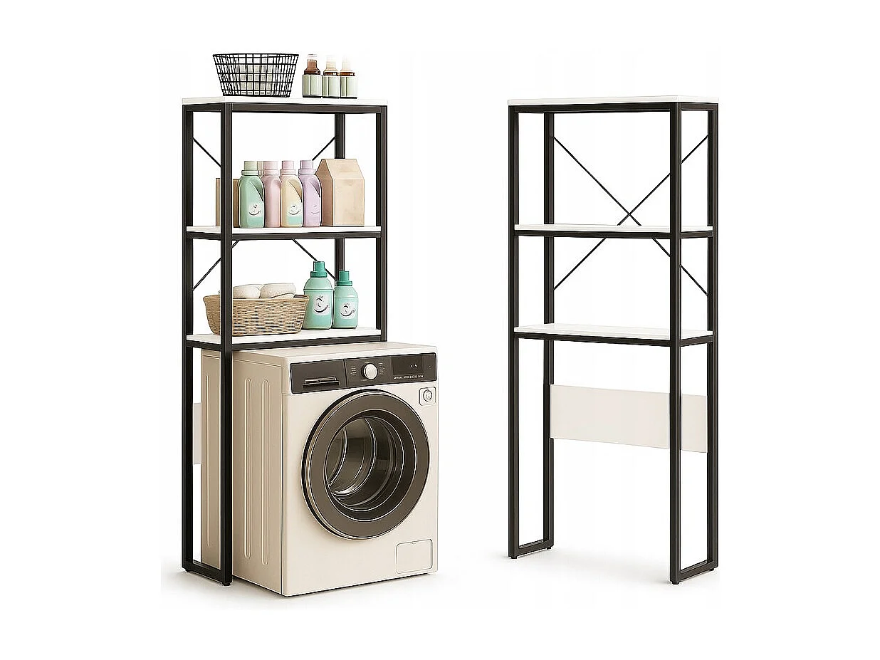 Badezimmerschrank über der Toilette Waschmaschine Loft industrielle Regale 160 cm