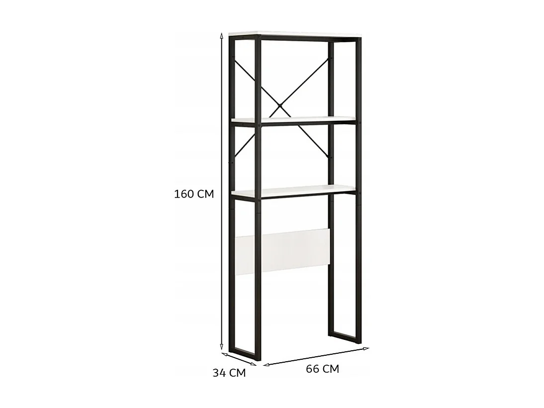 Badezimmerschrank über der Toilette Waschmaschine Loft industrielle Regale 160 cm