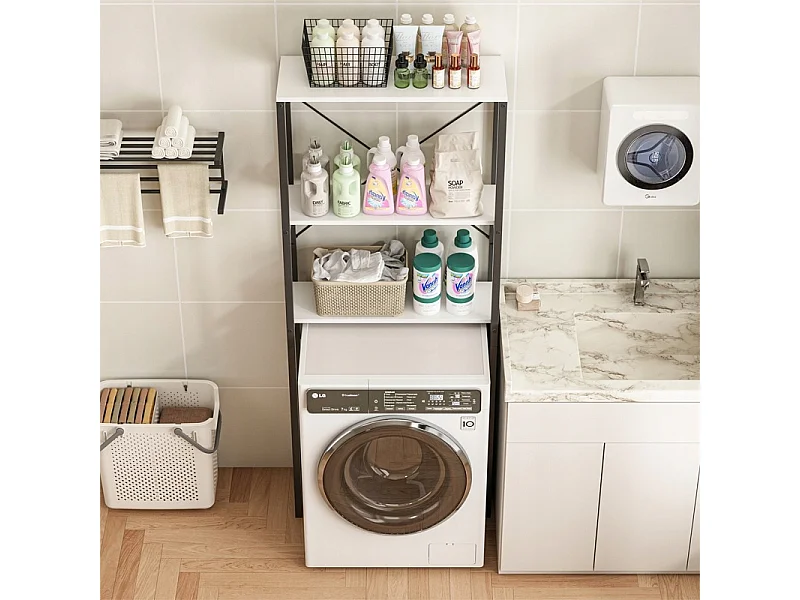 Badezimmerschrank über der Toilette Waschmaschine Loft industrielle Regale 160 cm