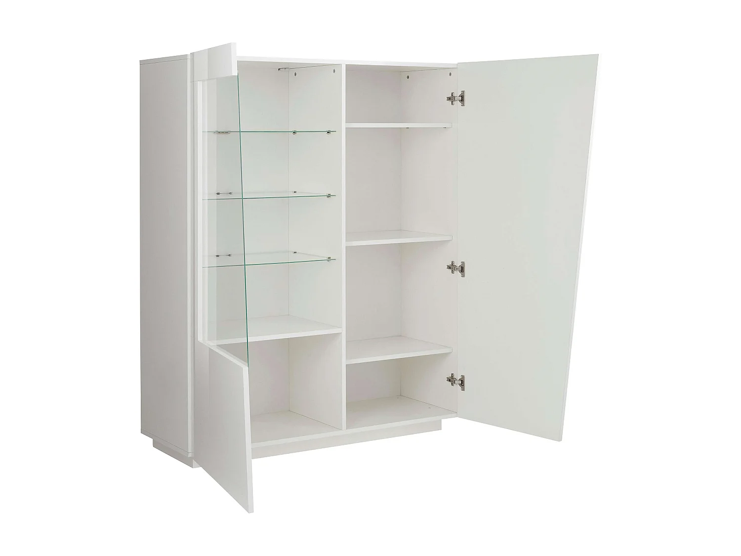 Bibliothèque armoire vitrine moderne Design Blanc Vega Bias