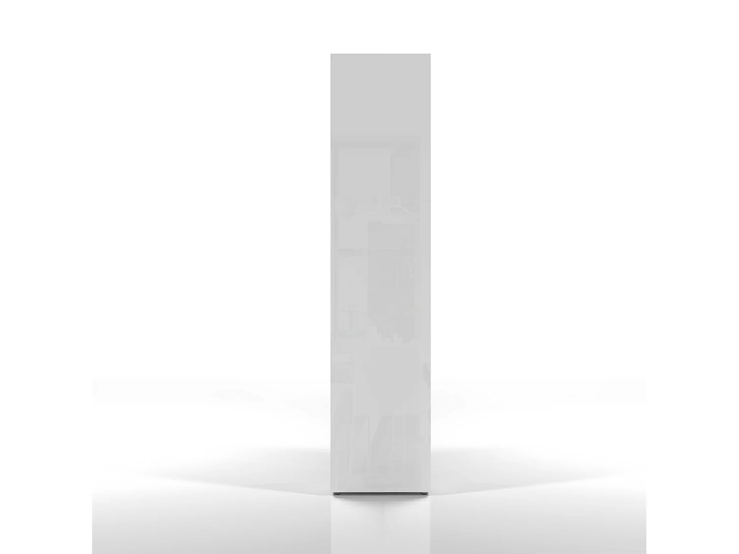 Mobile a colonna Maruska con 1 anta bianco lucido 40x30x180 cm