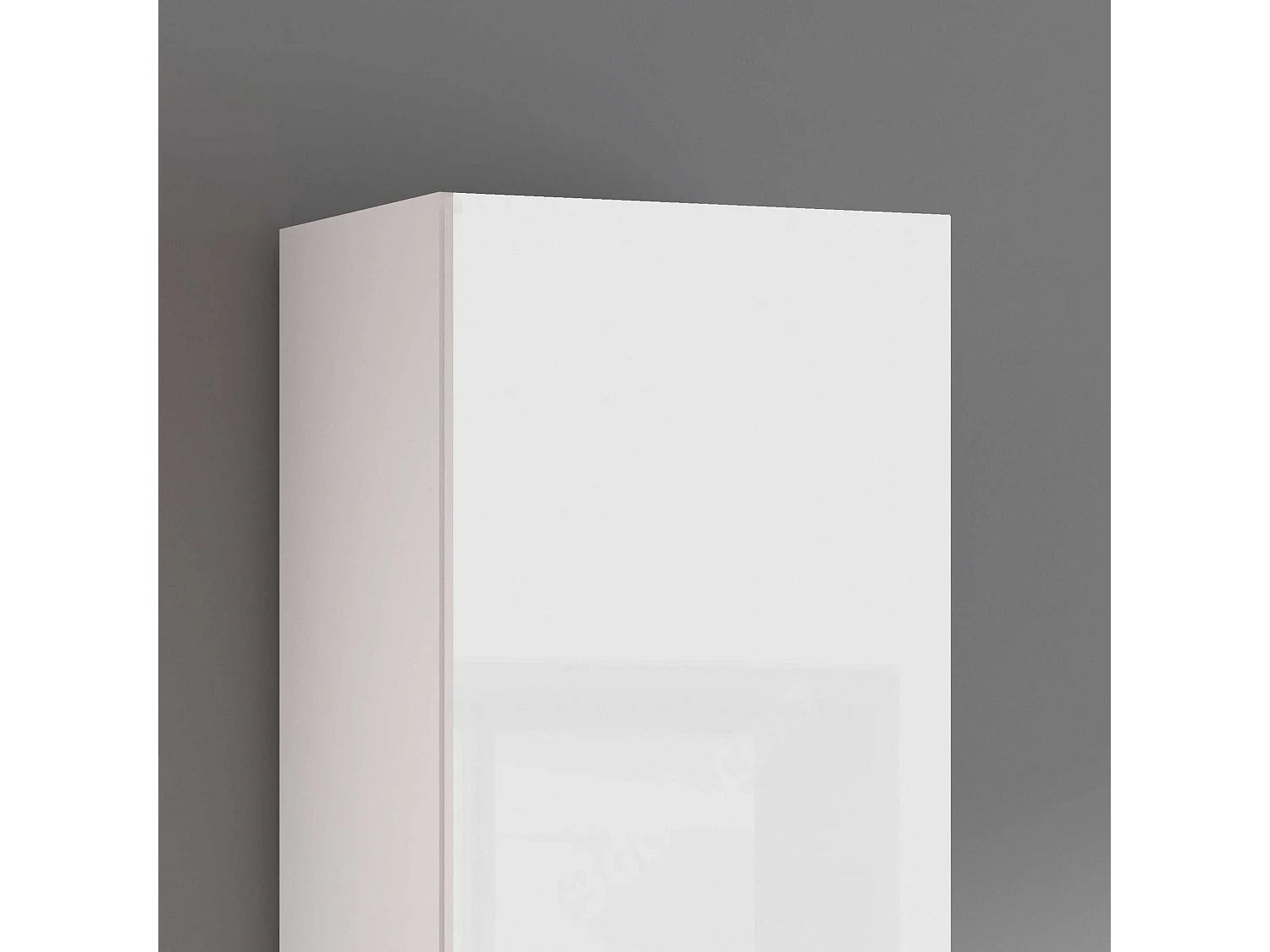 Mobile a colonna Maruska con 1 anta bianco lucido 40x30x180 cm