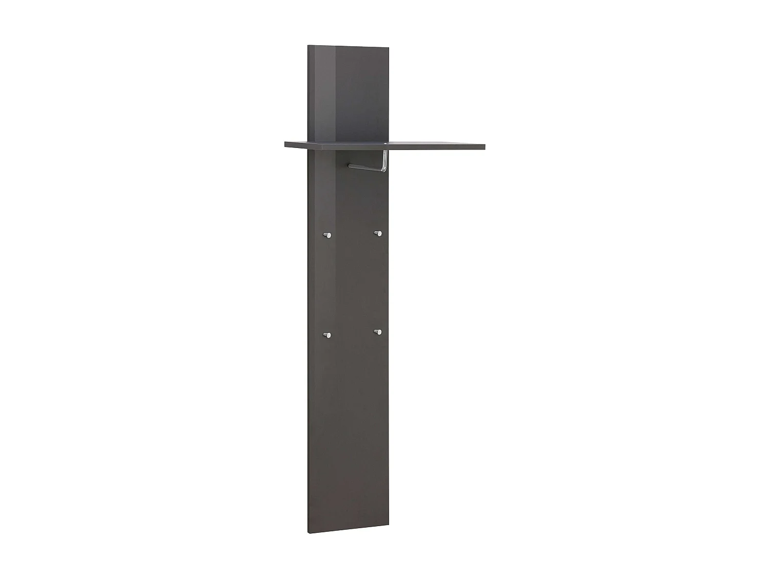 Moderne Wandgarderobe mit 4 Haken und Ablage für den Eingangsbereich Magic Jako Ardesia