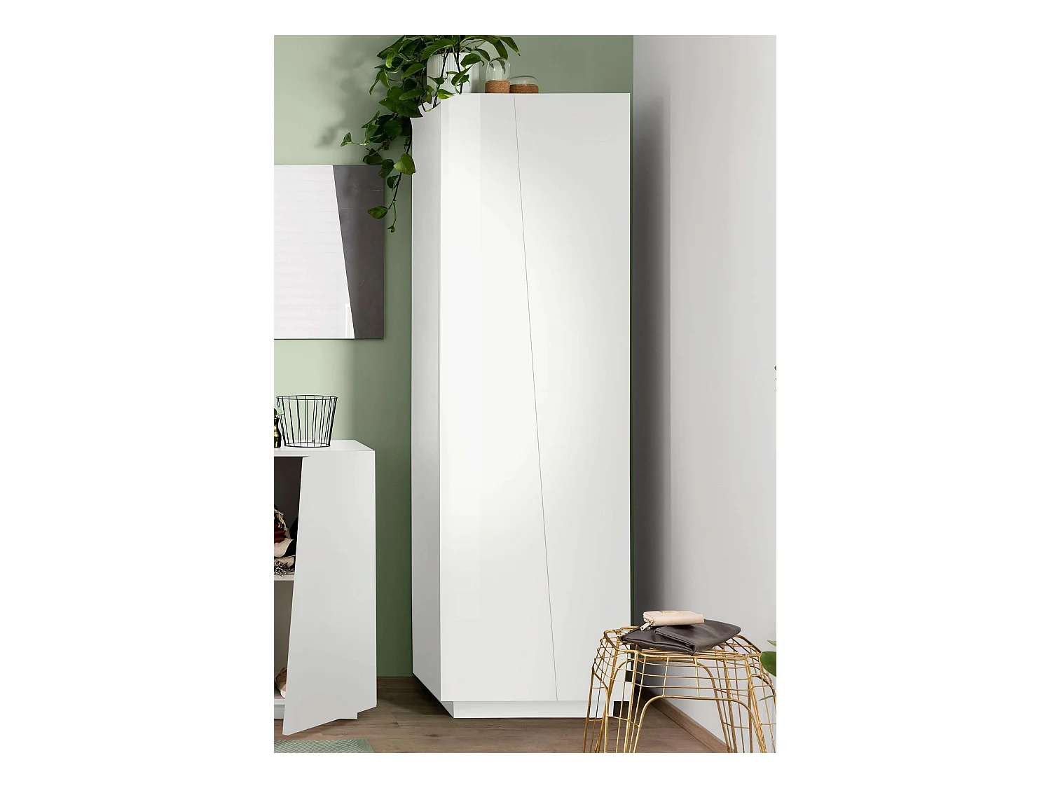 Mobile colonna VEGA L 60 x H 199.7 x P 38 cm bianco lucido