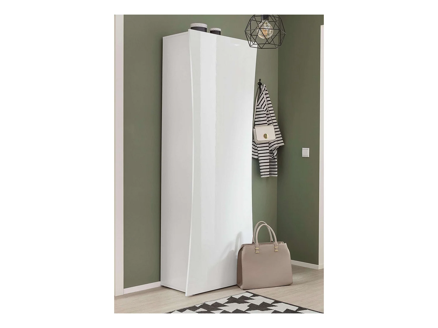 Mobile colonna ARCO L 63 x H 187.2 x P 40 cm bianco lucido