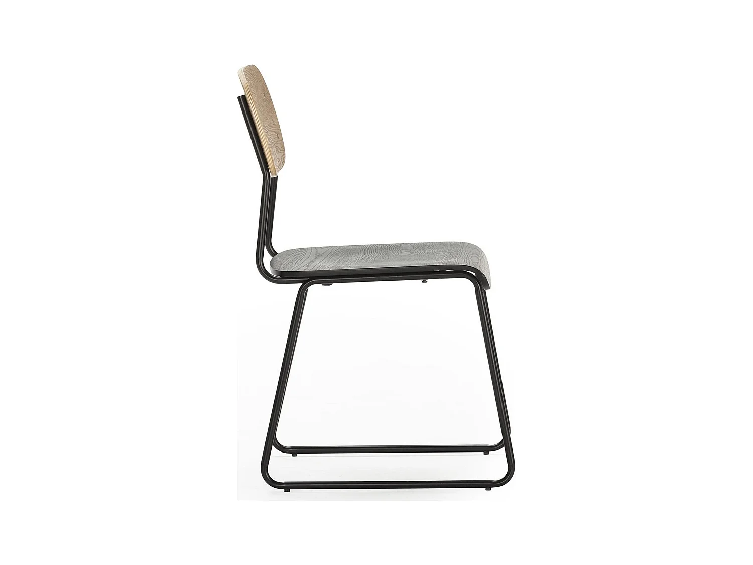 Lot de 2 chaises effet bois noir - Eken