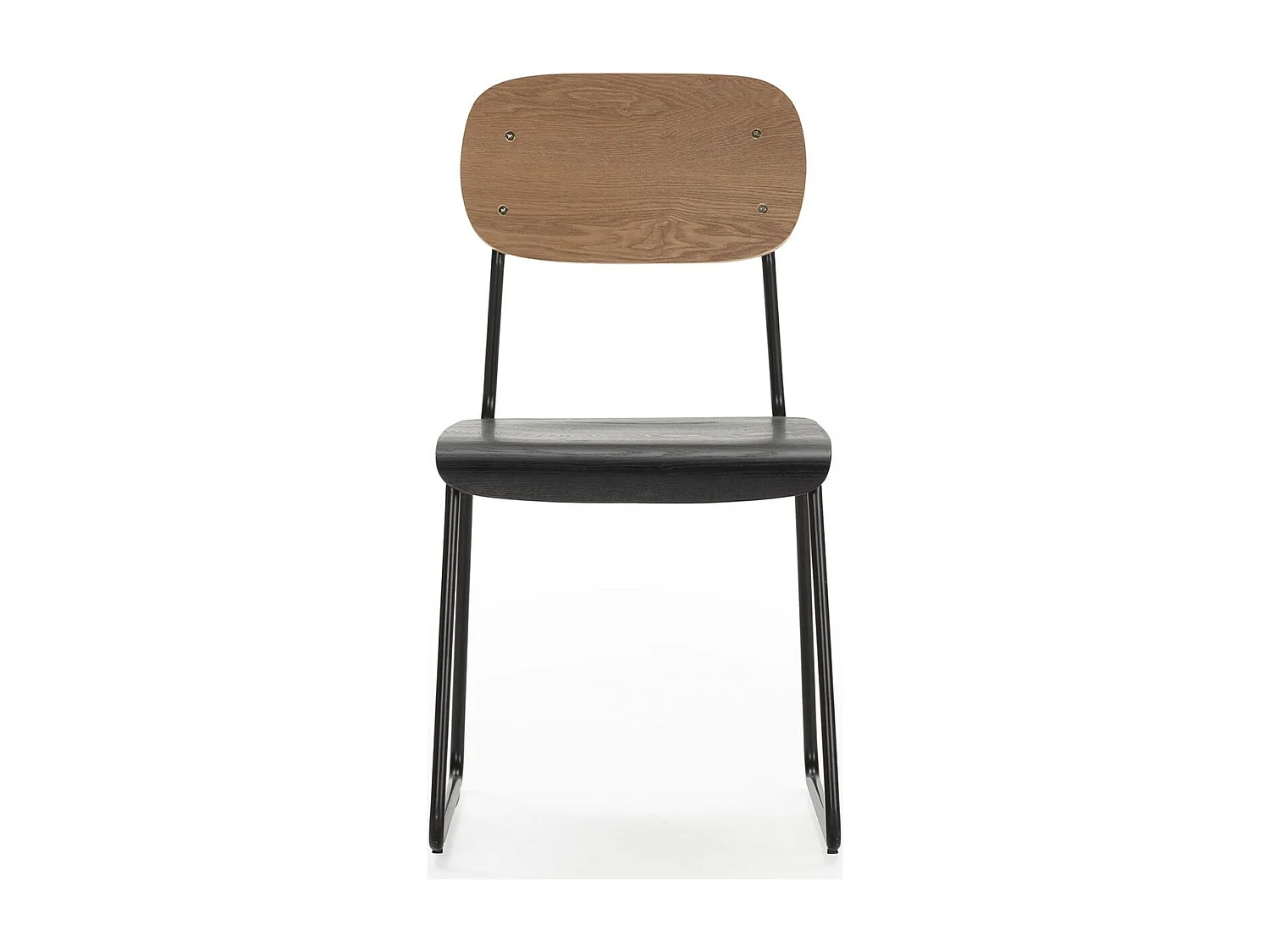 Lot de 2 chaises effet bois noir - Eken