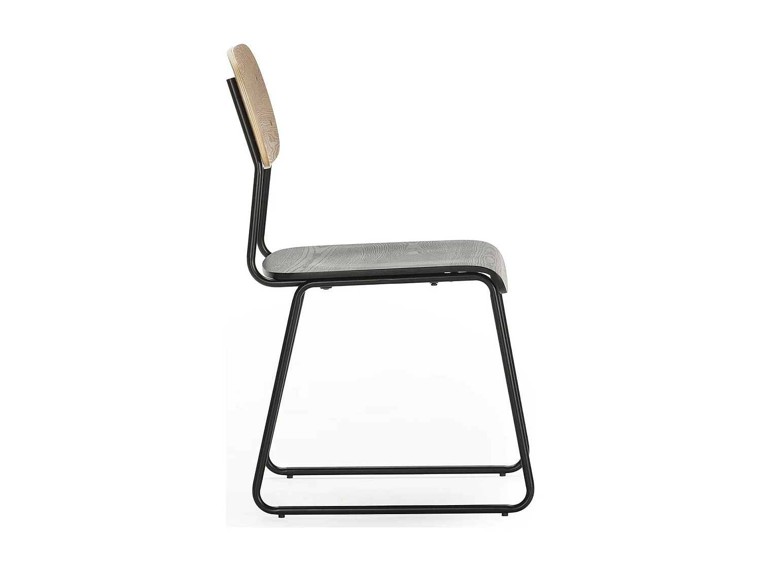 Lot de 2 chaises effet bois noir - Eken