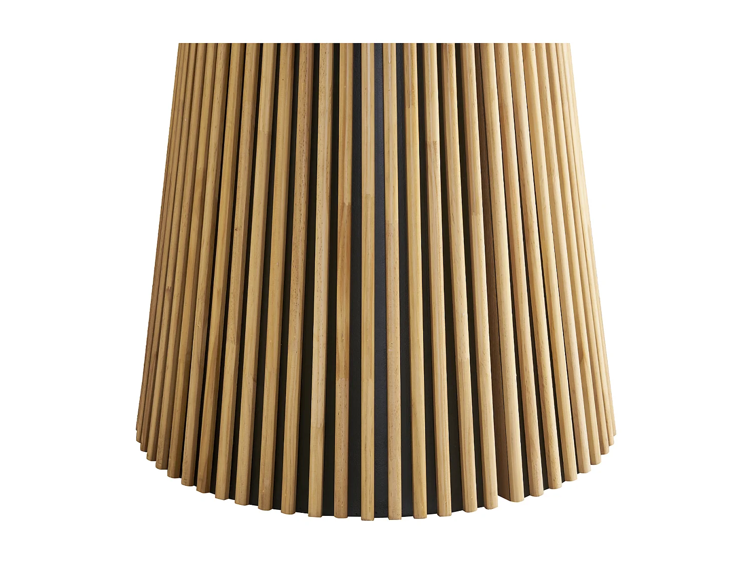 Table à manger ronde extensible plateau en céramique effet marbre et bois clair 6/8 personnes 120/200 cm - Ada