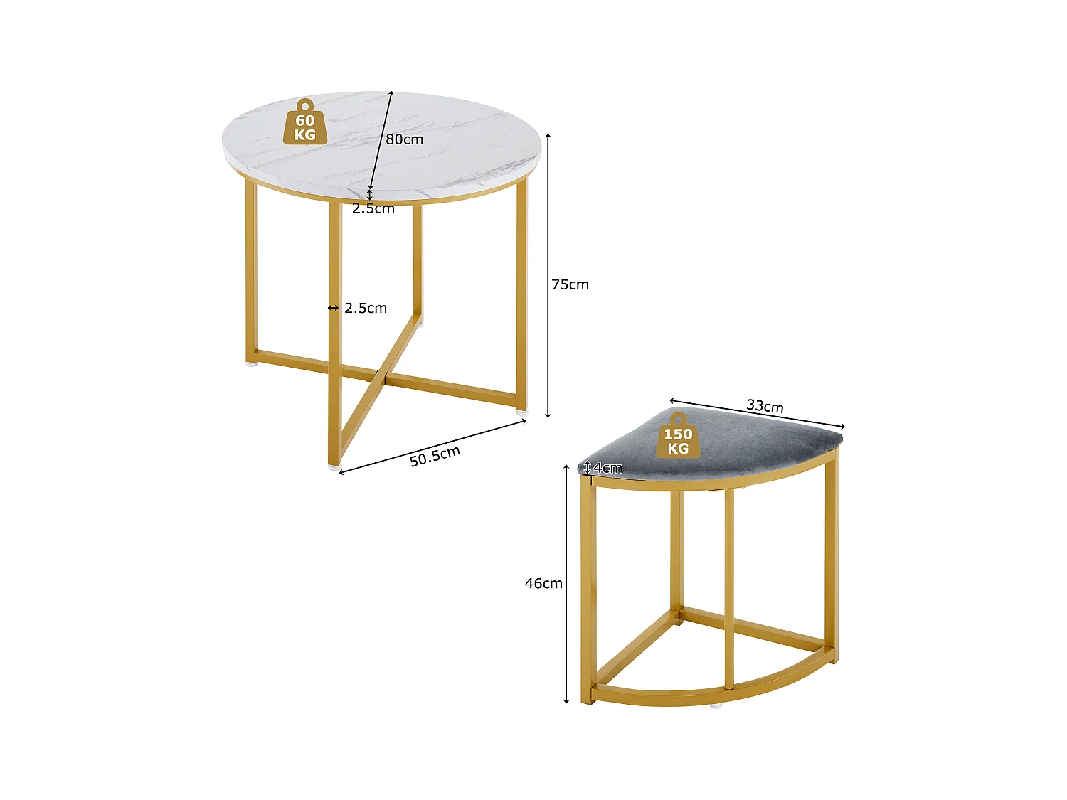 Ensemble de salle à manger avec quatre chaises,avec plateau en MDF