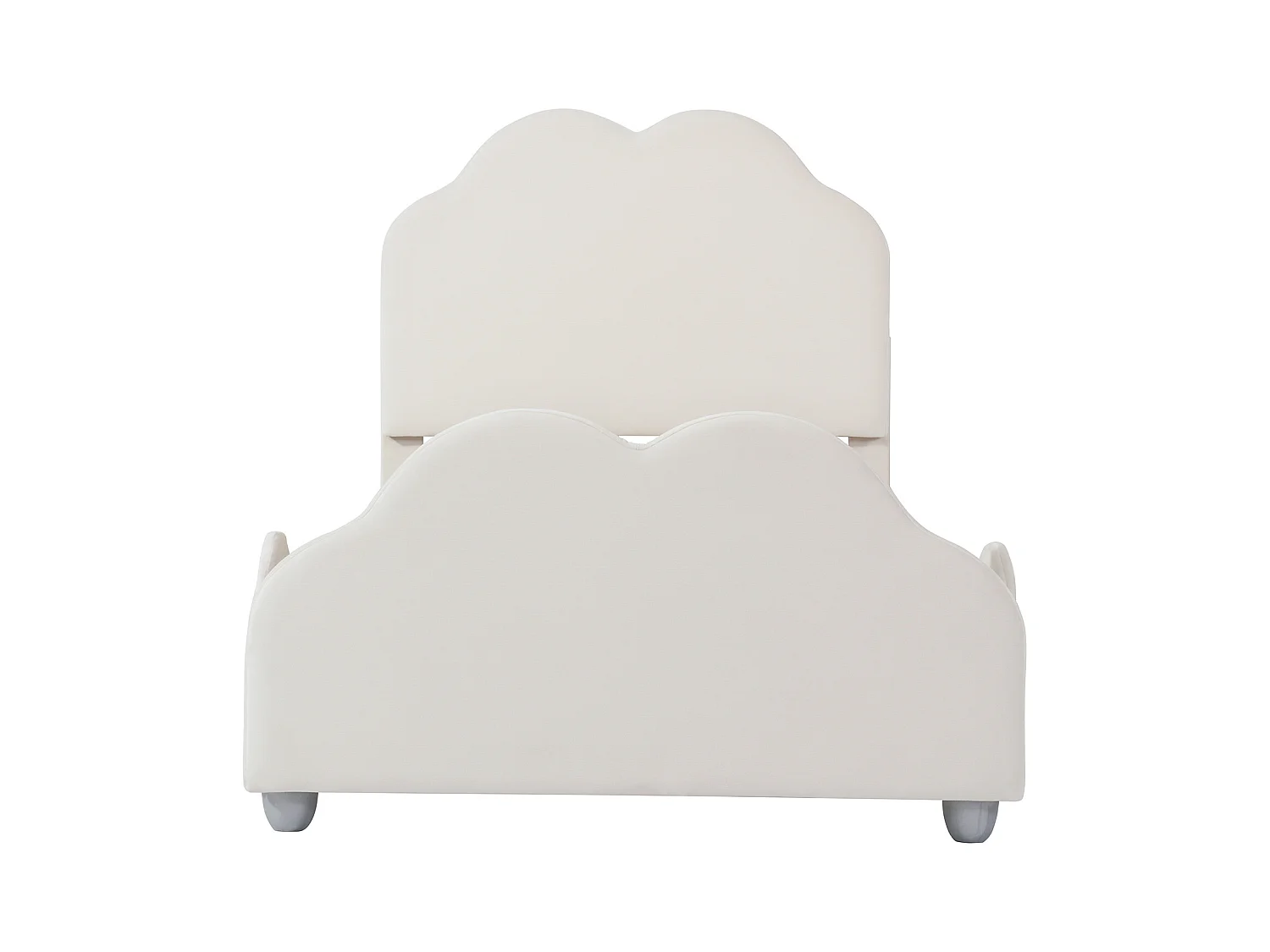 Polsterbett 90 x 200 cm mit hohem Rausfallschutz, Kinderbettrahmen