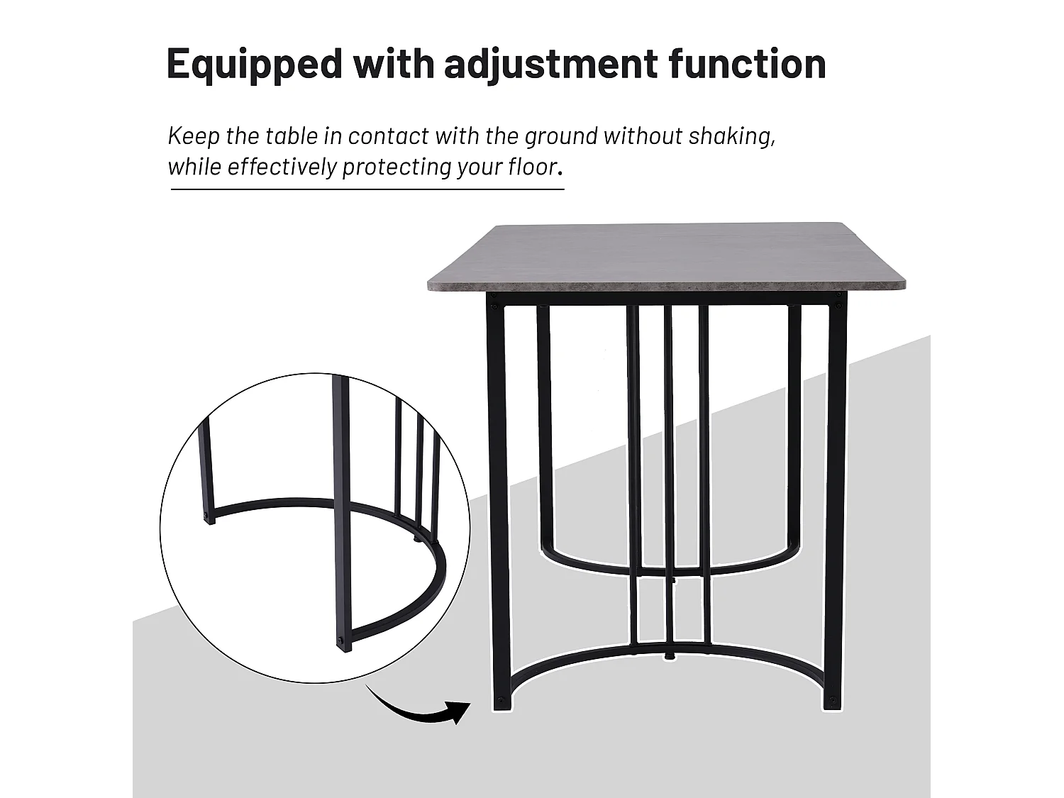 Ensemble de salle à manger avec 4 chaises,ensemble de table de cuisine 140×80cm