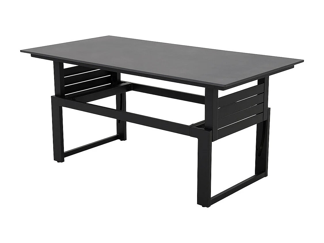 Iris tuintafel verstelbaar zwart, donkergrijs.