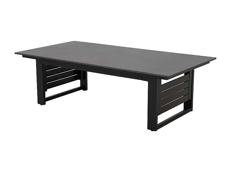 Iris tuintafel verstelbaar zwart, donkergrijs.