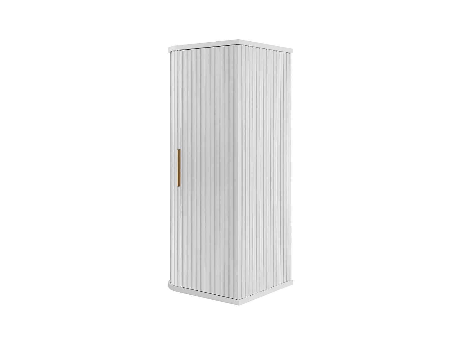 Armoire de toilette, blanc, poignée doré, 79 x 35,5 x 31,5 cm