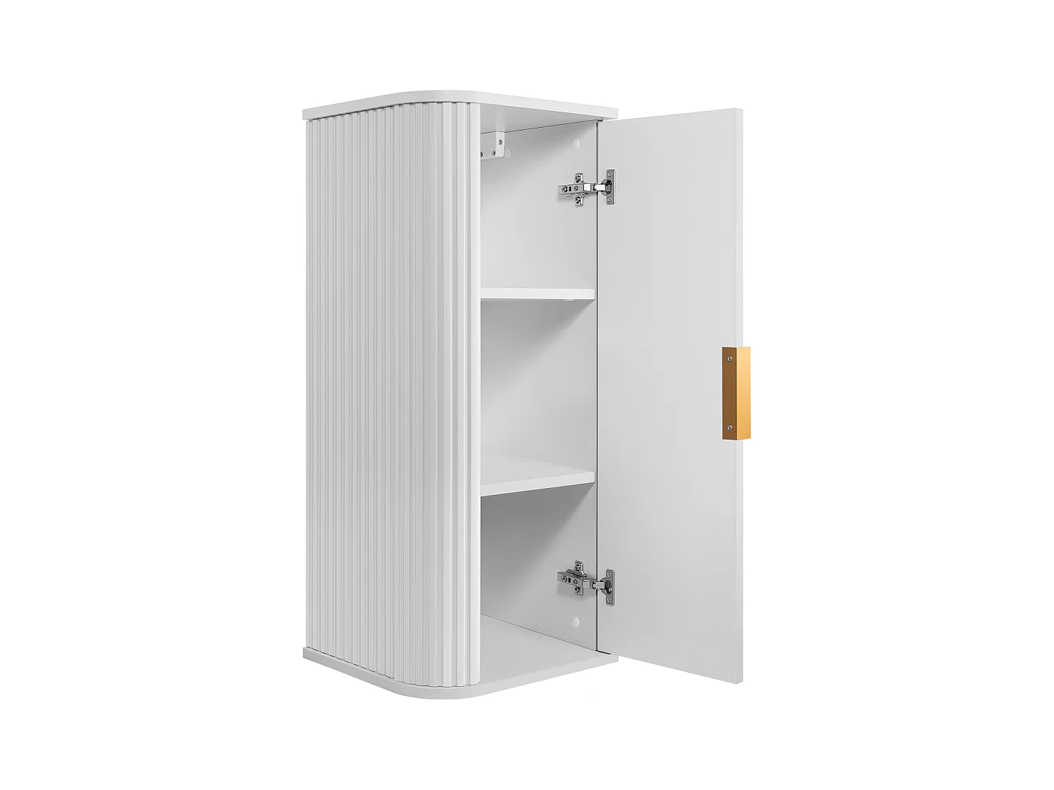 Armoire de toilette, blanc, poignée doré, 79 x 35,5 x 31,5 cm