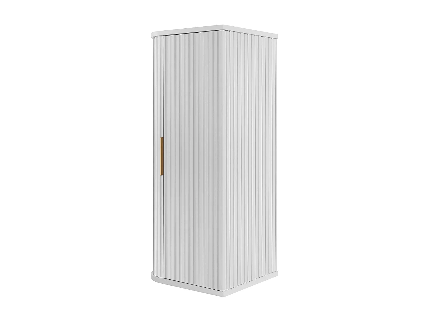 Mobile da bagno, bianco, maniglia dorata, 79 x 35,5 x 31,5 cm