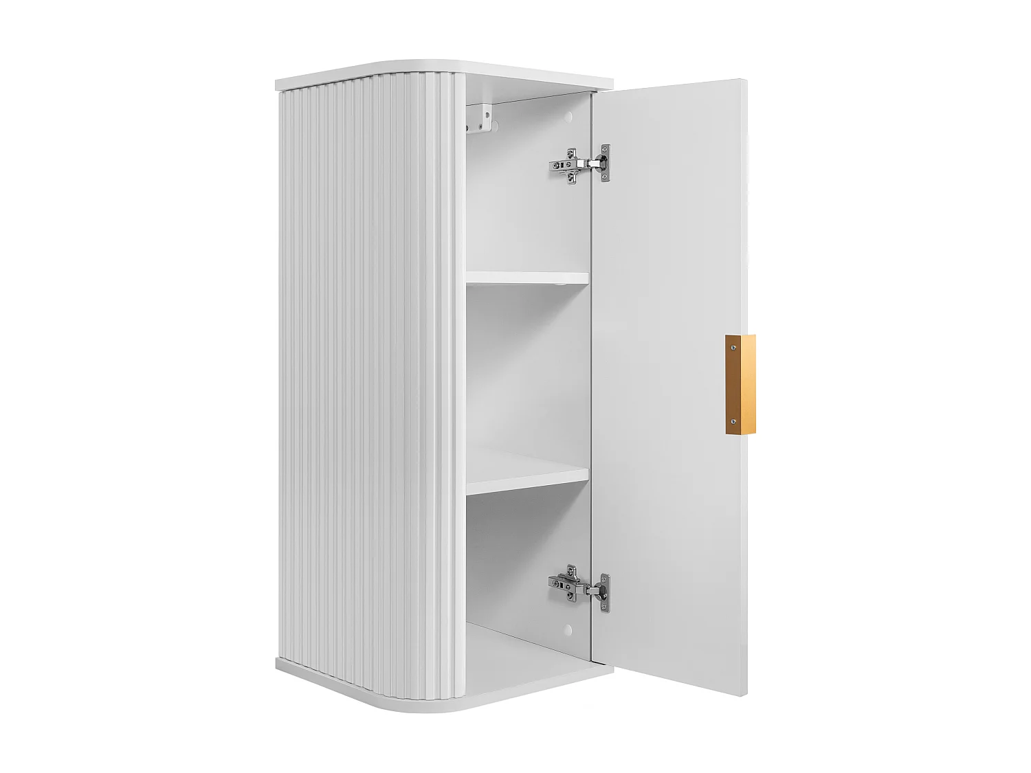 Mobile da bagno, bianco, maniglia dorata, 79 x 35,5 x 31,5 cm