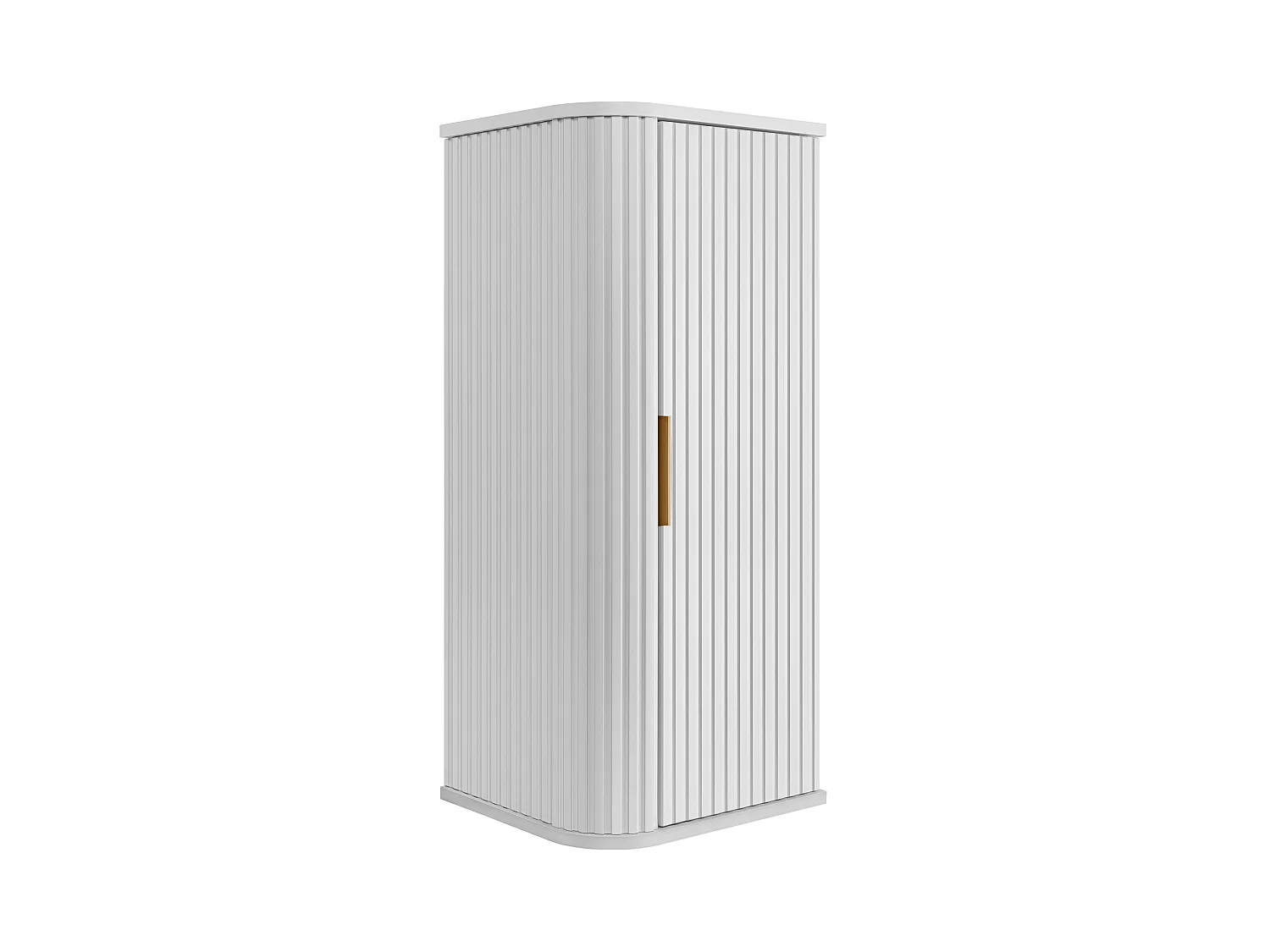 Armoire de toilette, blanc, poignée doré, 79 x 35,5 x 31,5 cm