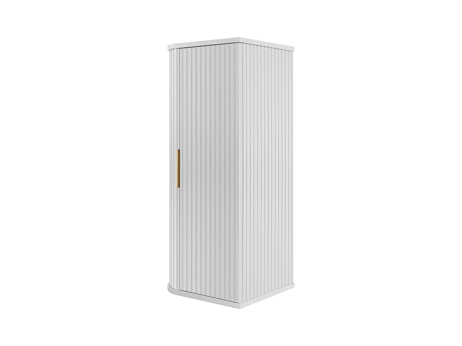 Armoire de toilette, blanc, poignée doré, 79 x 35,5 x 31,5 cm