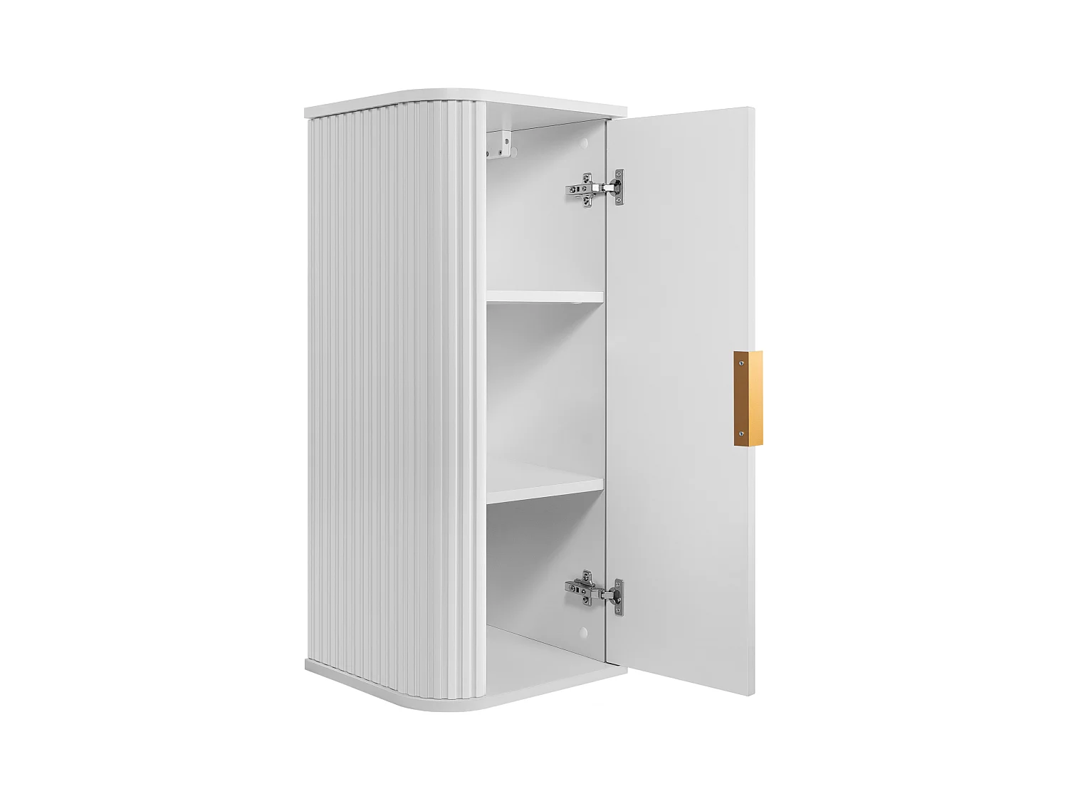 Armoire de toilette, blanc, poignée doré, 79 x 35,5 x 31,5 cm