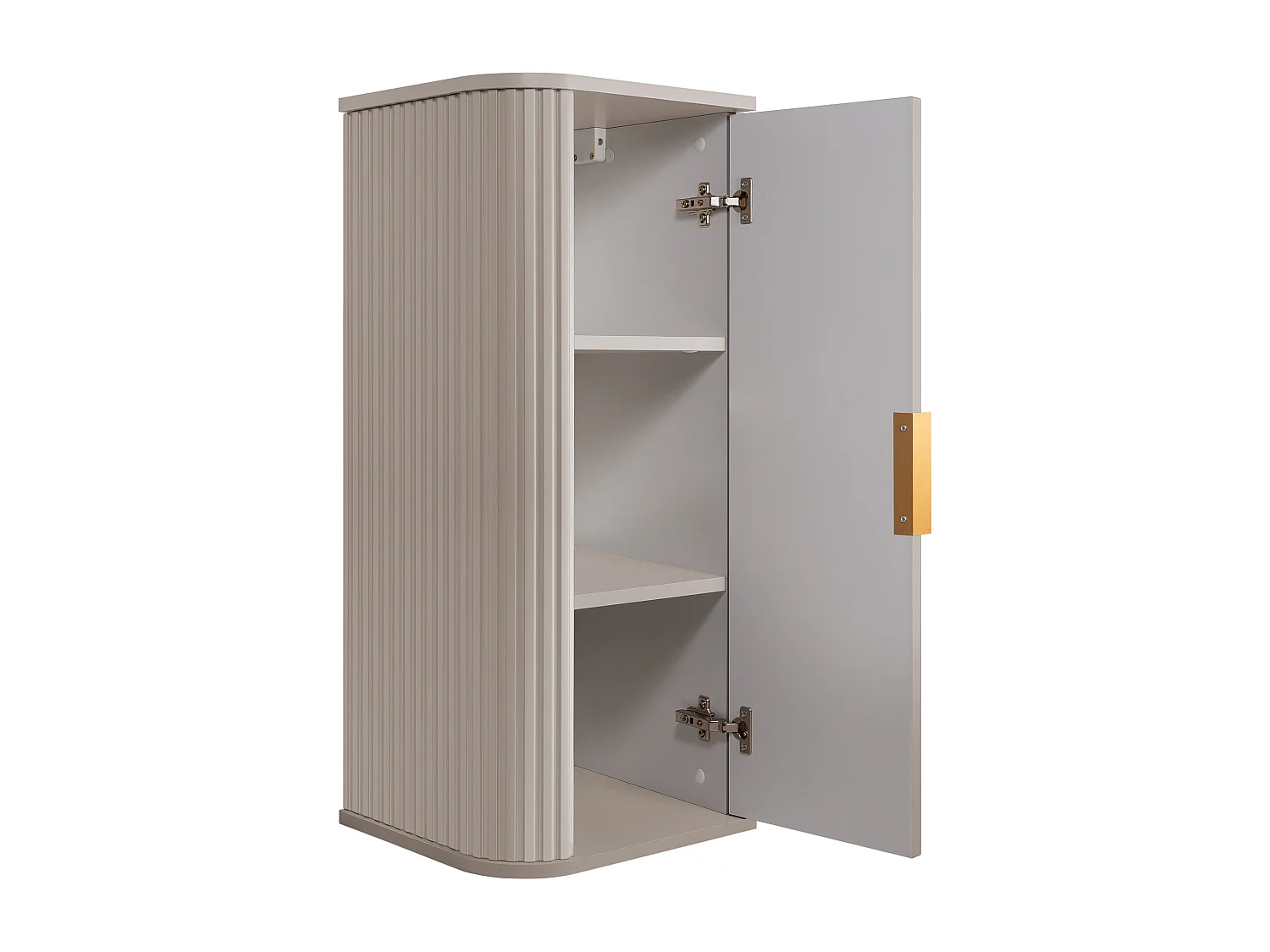 Armoire de toilette, cachemire, poignée dorée, 79 x 35,5 x 31,5 cm