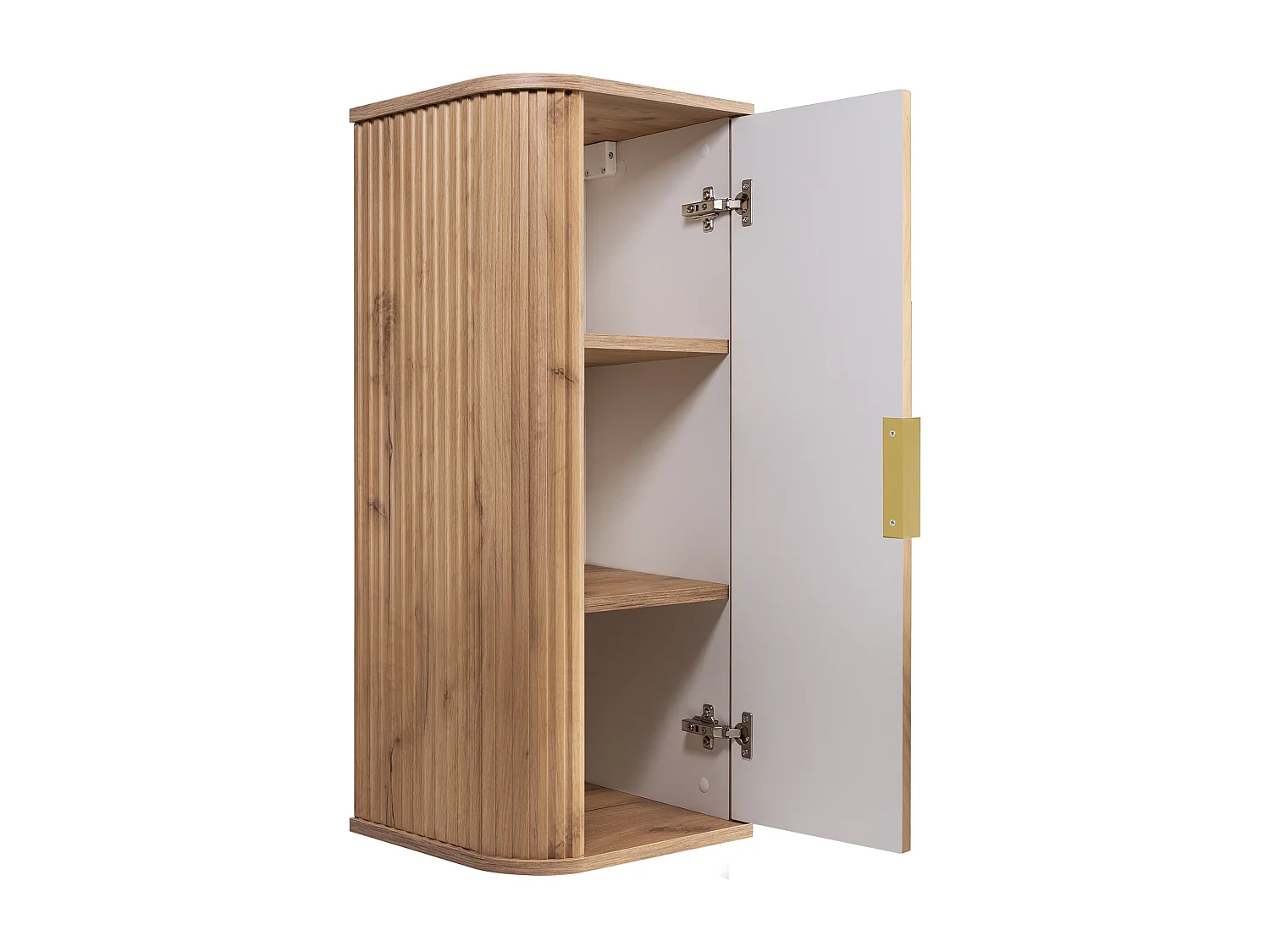 Armoire de toilette, chêne Craft, poignée doré, 79 x 35,5 x 31,5 cm