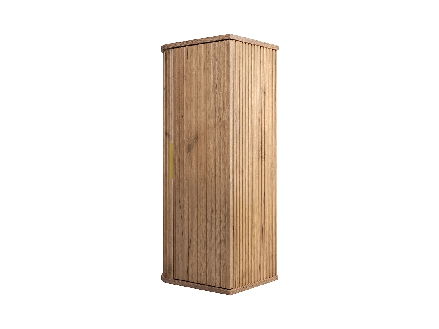 Mueble de baño, Roble Craft, tirador dorado, 79 x 35,5 x 31,5 cm