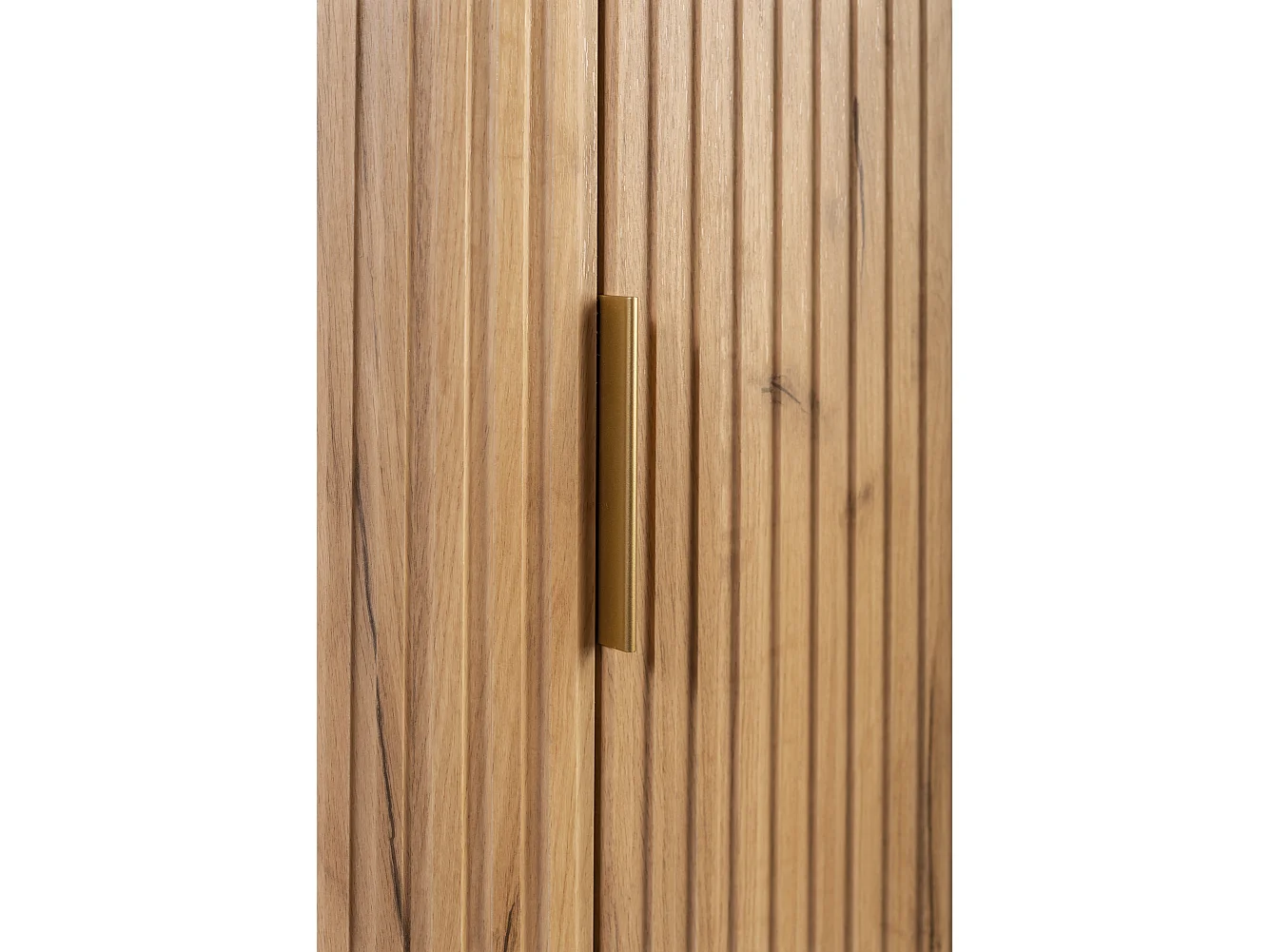 Mueble de baño, Roble Craft, tirador dorado, 79 x 35,5 x 31,5 cm