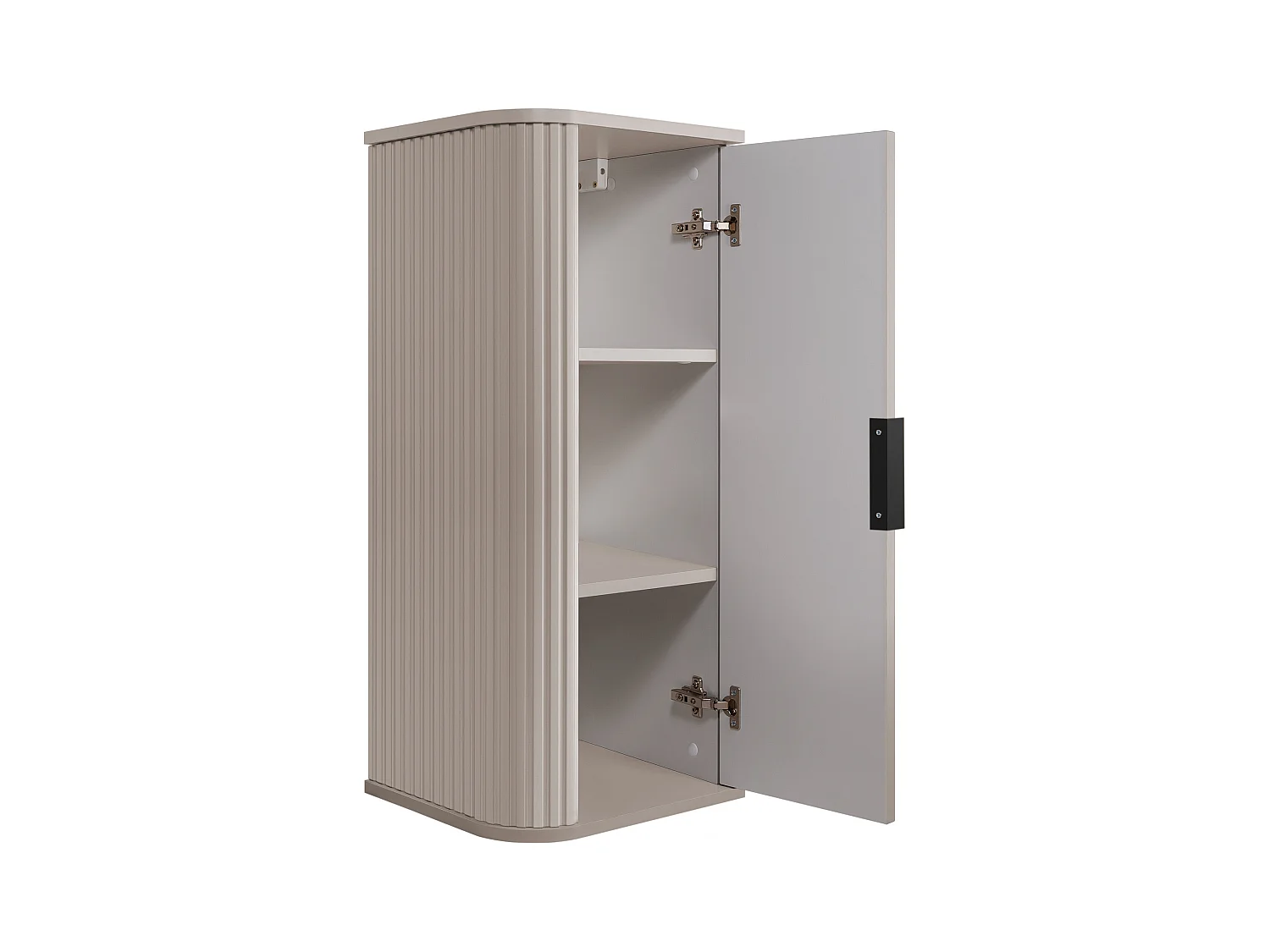 Armoire de toilette, cachemire, poignée noire, 79 x 35,5 x 31,5 cm