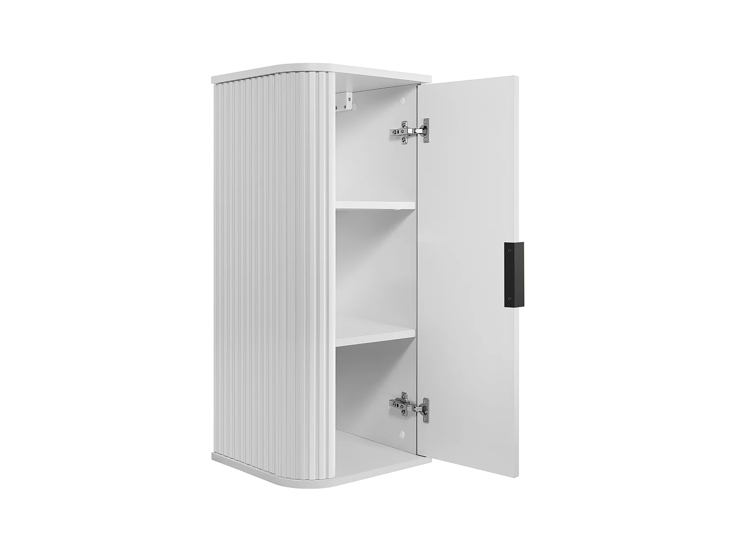 Armoire de toilette, blanc, poignée noire, 79 x 35,5 x 31,5 cm