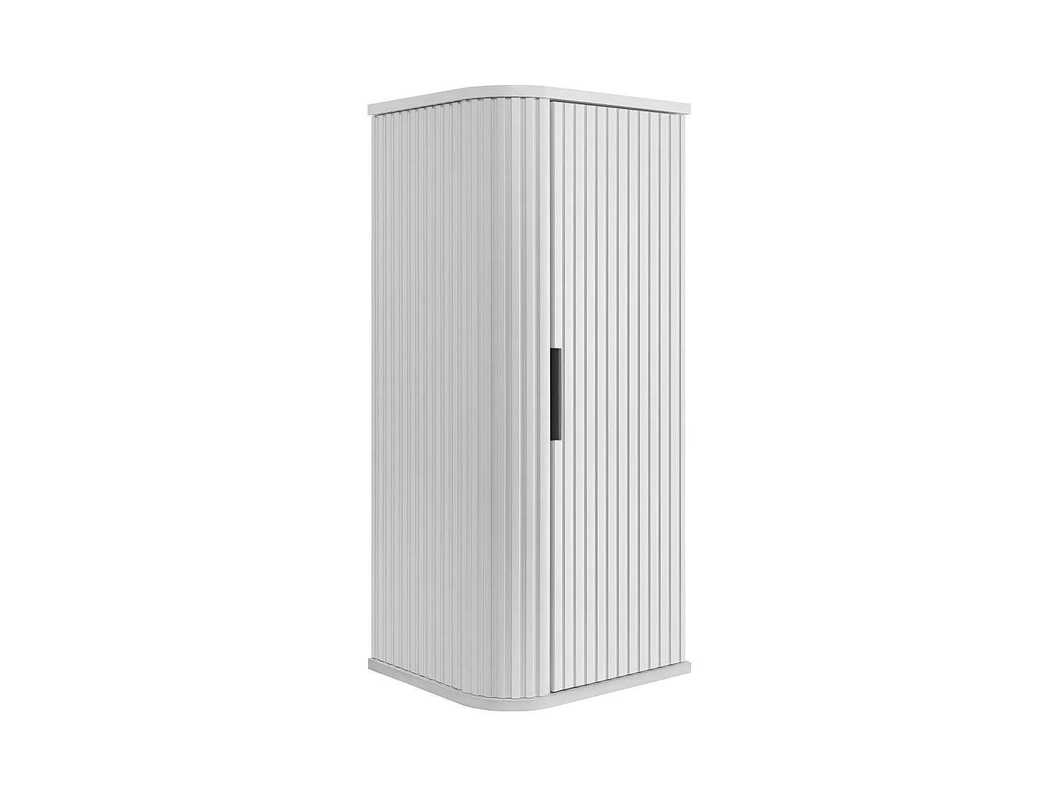 Armoire de toilette, blanc, poignée noire, 79 x 35,5 x 31,5 cm