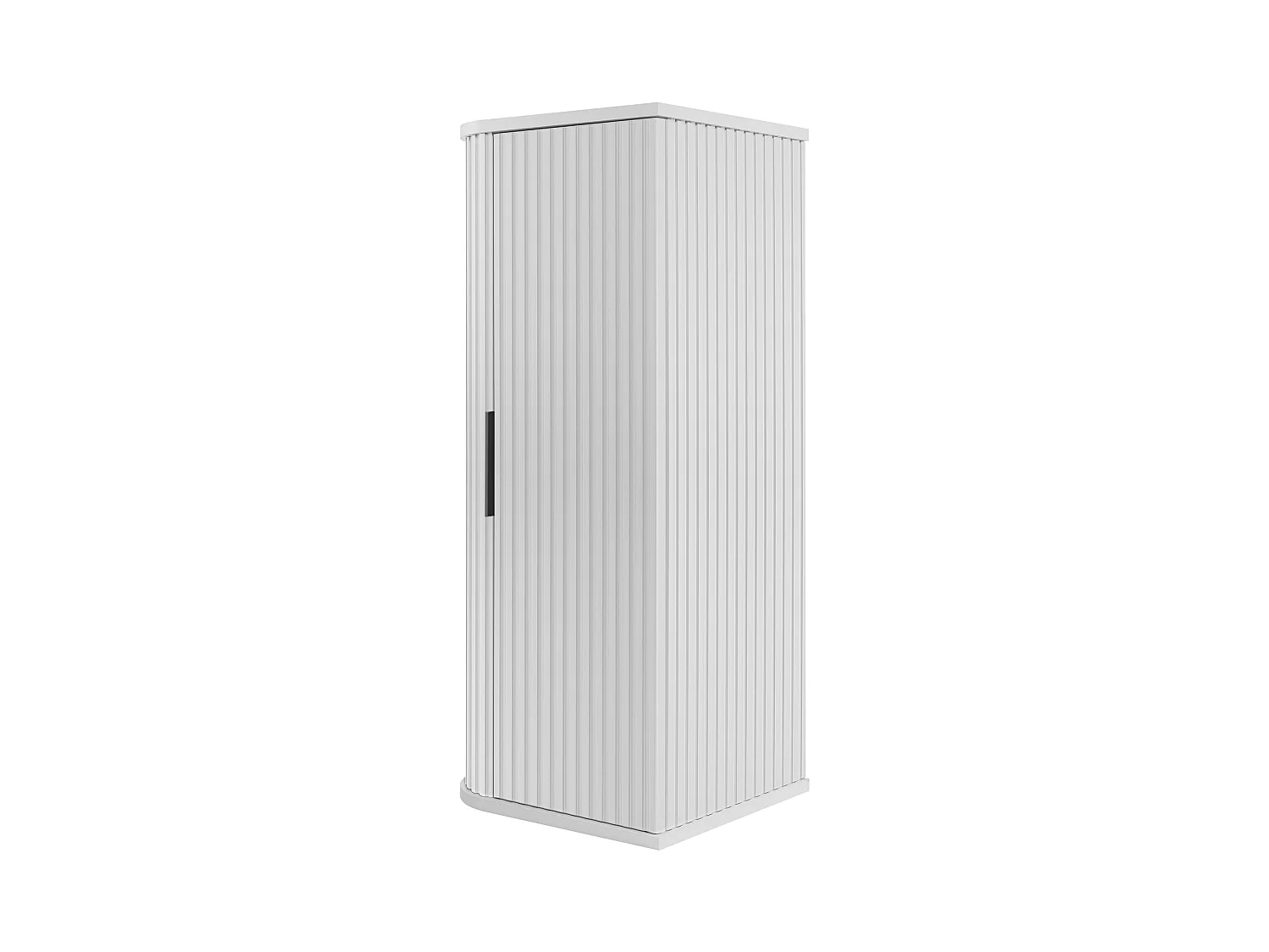 Armoire de toilette, blanc, poignée noire, 79 x 35,5 x 31,5 cm