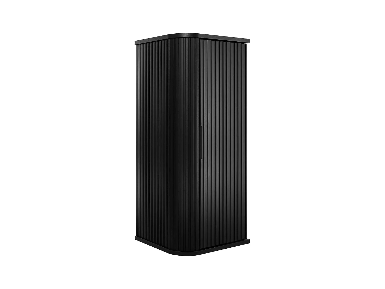 Badezimmer-Wandschrank, Schwarz, Schwarze Griffe, 35,5 x 79 x 31,5 cm