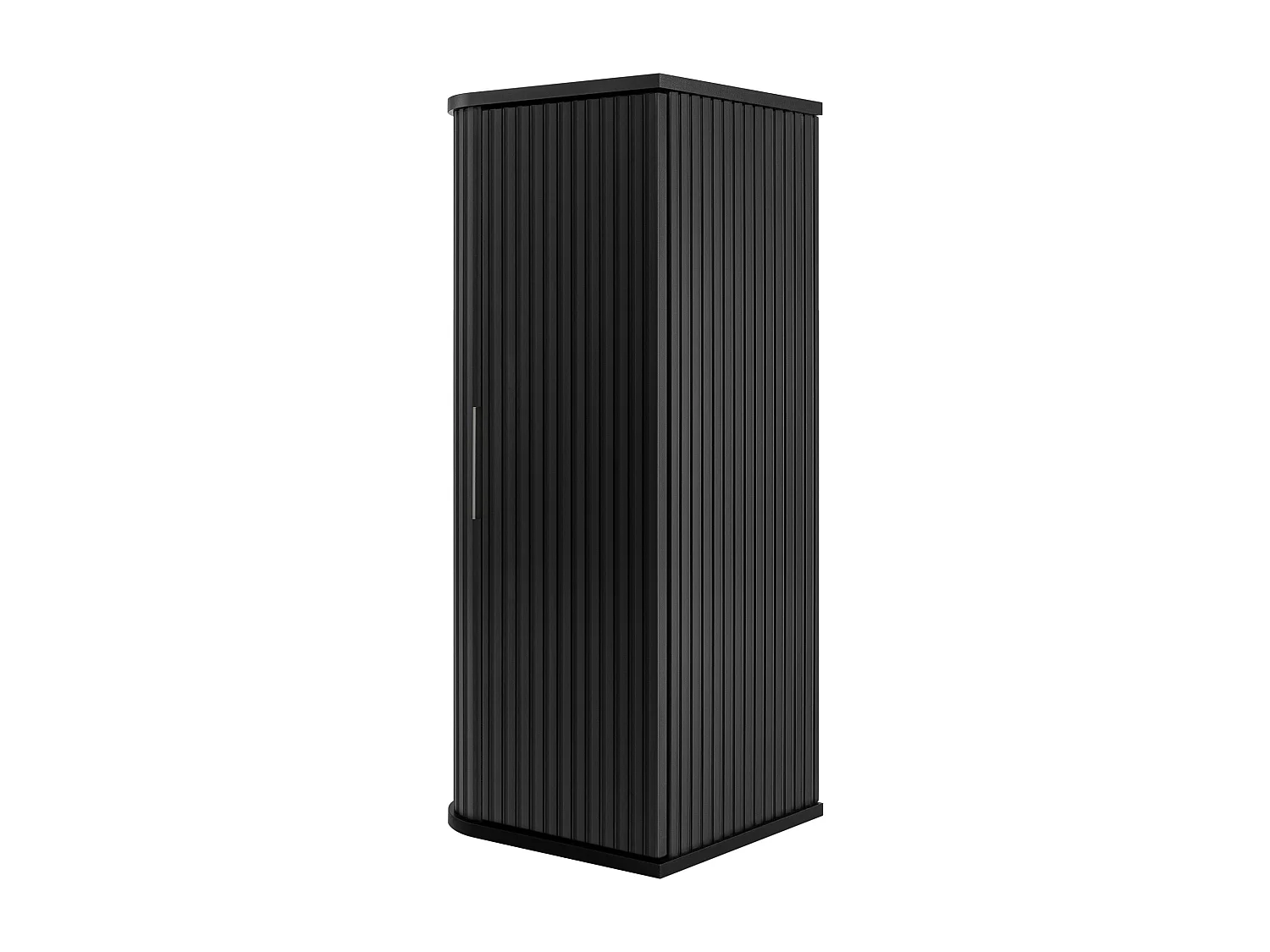 Armoire de toilette, noir, poignée noire, 79 x 35,5 x 31,5 cm