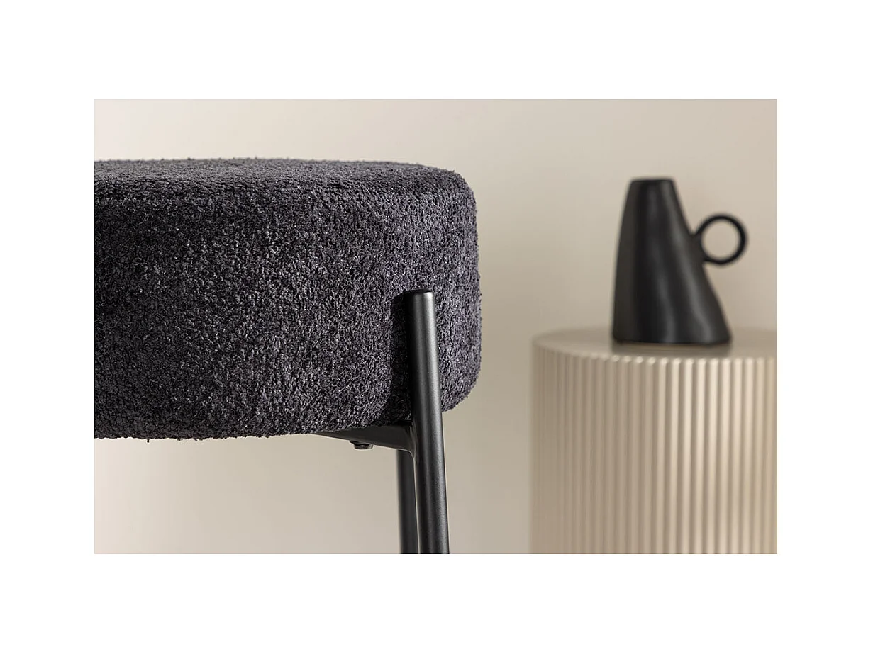 Tabouret de Bar Bouclette "Tucson" 70cm Noir