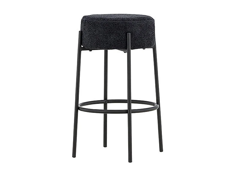 Tabouret de Bar Bouclette "Tucson" 70cm Noir